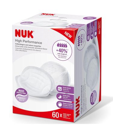 NUK High-Performance Disposable Still Inlays for Breastfeeding - 60 Pack | +40% More Suction Power | Individually Packaged Insoles - Buy Online on GoSupps.com