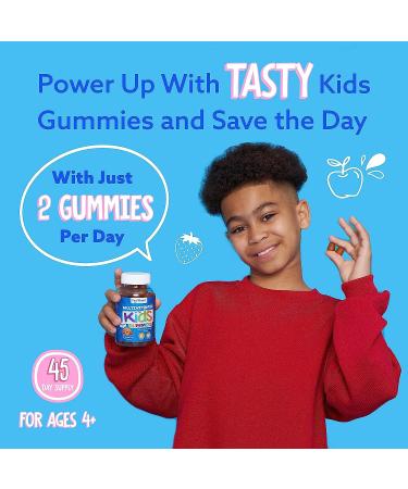 Kids Multivitamin Gummies | Citrus & Strawberry Flavored | Bone, Muscle & Immune Support | 90 Gummies - Buy Online on GoSupps.com