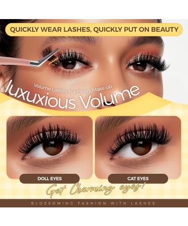 LASHVIEW Self Adhesive Lashes - 10-16mm Eyelash Extension Kit | No Glue Needed | DIY Press-on Clusters with Tweezers - Shop Internationally - Buy Online on GoSupps.com