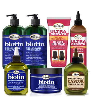 Difeel Biotin Ultra Growth Beauty Bomb for Hair Growth 7-Piece Set
