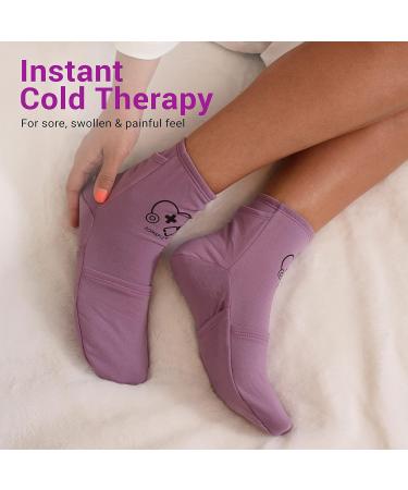 Cold Therapy Socks for Women - Purple Medium 7-11 - Pain Relief for Plantar Fasciitis, Neuropathy, Chemotherapy Recovery & Arthritis - Buy Online on GoSupps.com