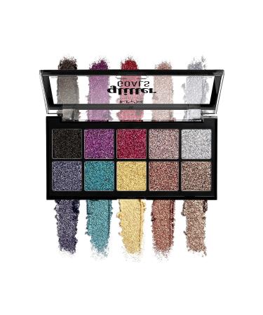 NYX Professional Makeup Glitter Goals Cream Pro Palette | Highly Pigmented Glitter Eyeshadow | Shimmering Colors | 112g - Shop Internationally! - Buy Online on GoSupps.com