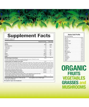 Organic Fermented Greens Vegan Supplement 13.8oz by Whole Earth & Sea - Unflavored - Buy Online on GoSupps.com