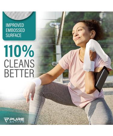 Biodegradable XXL Body Wipes for Adults - 50 Large 12x12 Shower Wipes for Camping, Gym, and Travel - Body and Face Cleansing Wipes for Men and Women - Buy Online on GoSupps.com