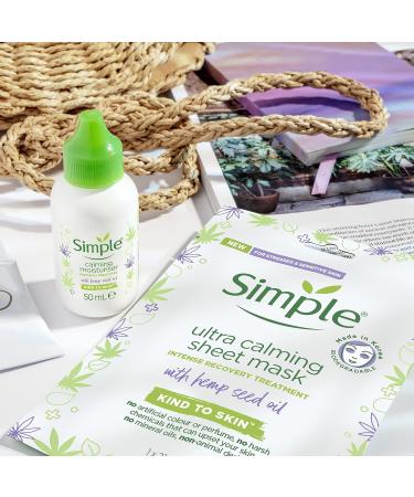 Simple Calming Moisturiser Skin Cream with organic hemp seed oil skincare for sensitive skin 50 ml - Buy Online on GoSupps.com