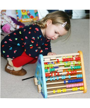 Towo Wooden Toy Motor Play Center - Educational Learning Toys for Toddlers 1 Year | Abacus Letters Numbers & Colors | Perfect Birthday Gift - Buy Online on GoSupps.com