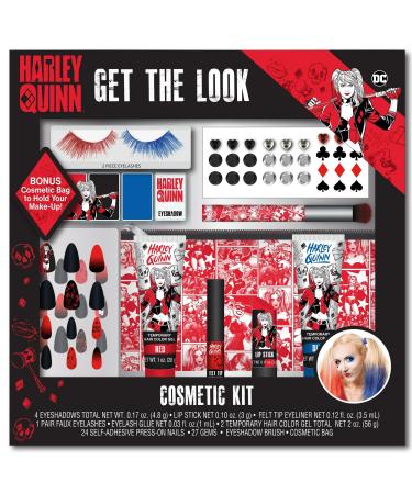 DC Comics Get the Look Cosmetic Set Harley Quinn 37 pieces Costume Makeup Harlequin Halloween (Harley Quinn)