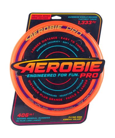 Aerobie Pro Ring Outdoor Flying Disc, 14 inches, Orange 14" Orange