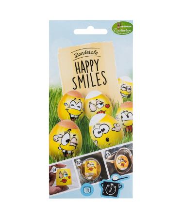 Heitmann Eierfarben - Banderole Happy Smiles - 12 Sleeves in 6 Designs