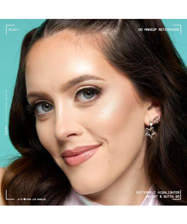 NYX PROFESSIONAL MAKEUP - Highlighter en Poudre - Enrichi en Beurre de Mangue Beurre d'Amande & Beure de Karit - Texture Fondante - Formule Vegan - Buttermelt Highlighter - Teinte : Bright And Butta 05 Bright And Butta - Buy Online on GoSupps.com