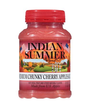 Indian Summer Chunky Cherry Applesauce, 23 Ounce (Pack of 6)