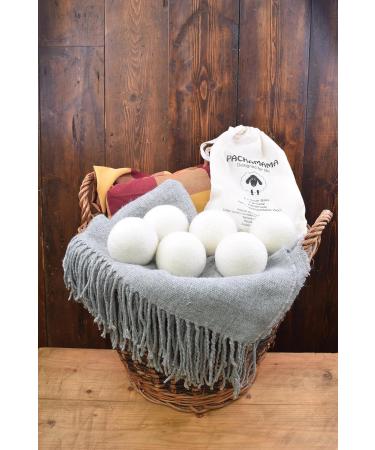 Pachamama Handmade XL Wool Tumble Dryer Balls 7cm 6 Pk Reduce Drying Time Save Energy Fabric Soften Reduce Static Reduce Wrinkles Unscented Long Life - Plain Cream Natural Felted by Hand Fair Trade - Buy Online on GoSupps.com