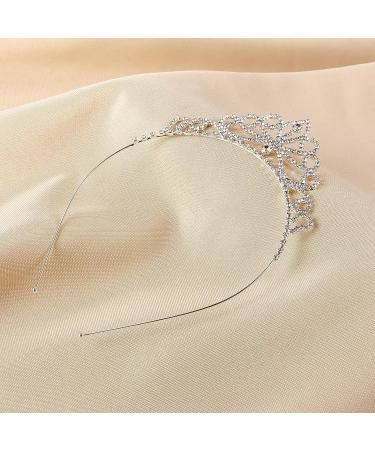 OUFO Crystal Tiara for Girls - Silver Flower Girl Princess Crown for Birthday Party - Buy Online on GoSupps.com
