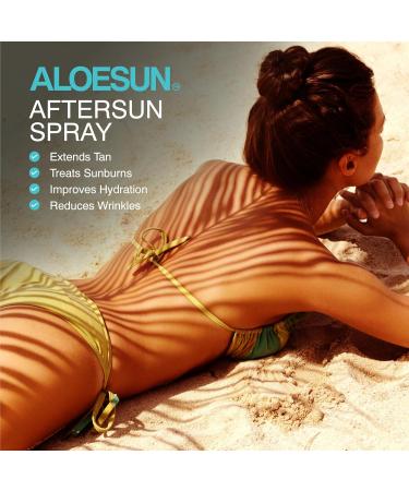 After Sun Face & Body Spray | Organic Aloe Vera Gel with Lavender Oil | Natural Sunburn Relief & Skin Moisturizer | Travel Size 3.4 Fl Oz - Buy Online on GoSupps.com