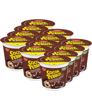 Post Cocoa PEBBLES Cereal Cups - 2 Oz Portable Breakfast - Pack of 12 - Buy Online on GoSupps.com