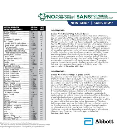 Similac Pro-Advance Step 1 Baby Formula Our Closest Formula to Breast Milk with 2 -FL Easy To Digest 0+ Months Ready to Feed 16 x 235 mL - Buy Online on GoSupps.com