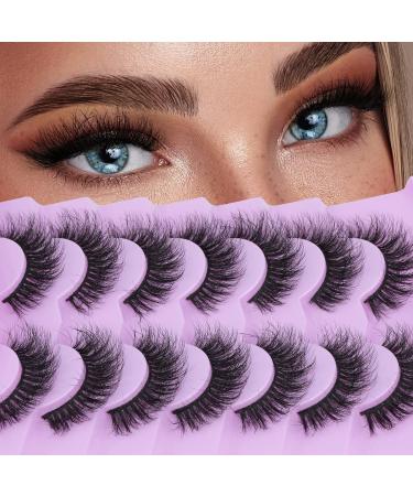 FANXITON 8D Curl Mink Lashes 7 Pairs Multipack - Natural Wispy False Eyelashes for Full Volume - C-16MM-03 - Buy Online on GoSupps.com