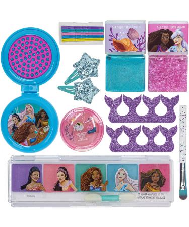 Disney 100 Piece Makeup Set for Kids | Townley Girl The Little Mermaid Kit with Blush, Nail Polish, Hair Accessories & More - Ideal Birthday Gift for Ages 3 - Buy Online on GoSupps.com