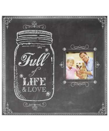 MCS MBI 12.5x13.5 Inch Full of Life and Love Mason Jar Scrapbook Album with 12x12 Inch Pages with Photo Opening (860083)