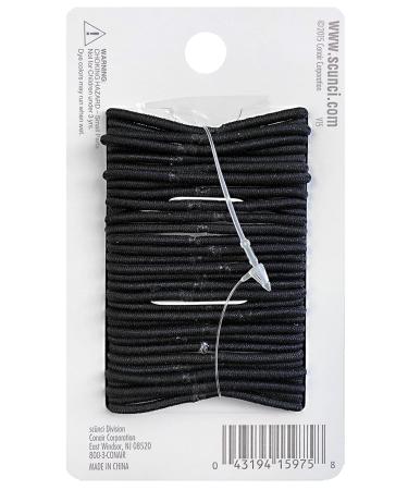 Scunci No Damage Elastics - Gentle Hold Hair Ties, 34 Black Pieces - Buy Online on GoSupps.com