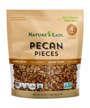 Nature's Eats, Pecan Pieces, 16 Oz Pecan Pieces 1 Pound (Pack of 1)