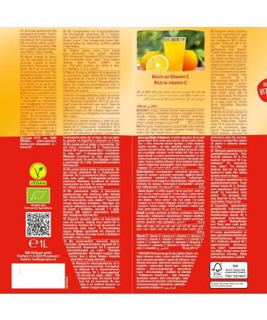 H llinger Premium Nectar d'Orange Bio Jus de Fruits Organique Tetra Pack 1000ml Boisson V g talienne 1 l (Lot de 1) - Buy Online on GoSupps.com