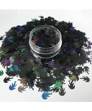 DIY 12-Piece Mixed Colographic Flame Nail Glitter Set - Laser Letter Shape Sequin Flakes for Manicure Art Decoration | 12 Colors - Buy Online on GoSupps.com