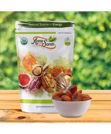 Anna and Sarah Organic Dried Apricots 2lbs - Resealable Bag | Premium Quality | Non-GMO | Healthy Snack | 1 Pack - Buy Online on GoSupps.com