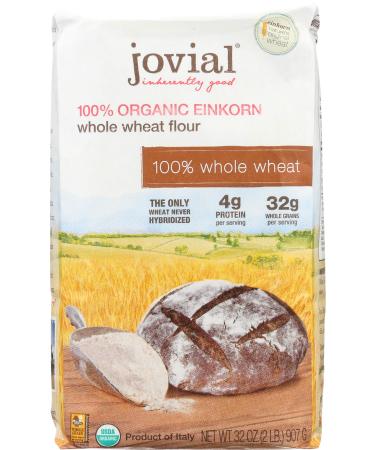 Jovial 100% Organic Einkorn Whole Wheat Flour 32oz 2 Pound (Pack of 1)