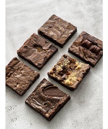 Northern Brownies - Classic Mixed Box of 6 Brownies - Flavours Include Salted Caramel Chocolate Orange Original and 3 More!