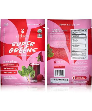 Red Ace Swiss Chard & Beet Powder - Organic Gluten-Free Pre Workout Supplement for Energy Boost - Vegan Superfood for Men & Women - 5.3oz - Buy Online on GoSupps.com