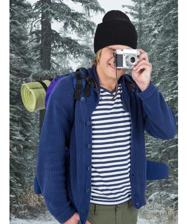 Geyoga Kids Balaclava Ski Mask - Black Winter Knit Face Cover with 2 Holes | Adult Size Perfect for Cold Weather - Buy Online on GoSupps.com