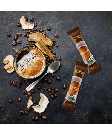 ShroomDNA Organic Mushroom Coffee with Lions Mane and Chaga Mushrooms - Instant Focus + Clarity All Day | USDA Certified Organic, Vegan, Gluten Free, No Added Sugar (20 Count) - Buy Online on GoSupps.com