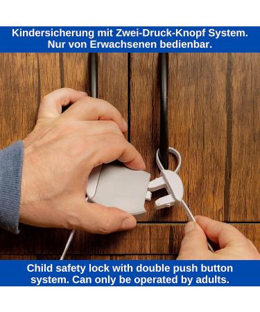 Child Safety Cabinet Locks - 2-Piece No-Drill Solution for Hazardous Areas | Secure Your Home with Easy-Install Childproofing - Buy Online on GoSupps.com