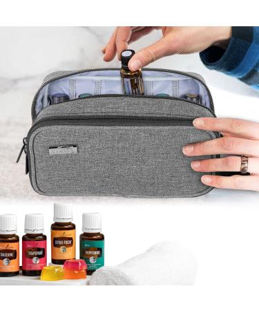 Buy Luxja Essential Oil Pocket Bag Storage for 12 Bottles (5ml-15ml) & Accessories Gray | International Shipping Available - Buy Online on GoSupps.com