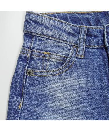 KIDSCOOL SPACE Baby Boys Jeans | Elastic Band | Straight Fit | Ripped Denim Pants | 5-6 Years | Blue - Buy Online on GoSupps.com