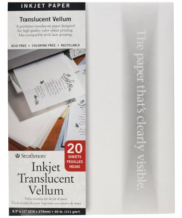 Strathmore 59-803 Printable Vellum 20Sheet Translucent  8.5x11  Multicolor  20 Sheets - Buy Online on GoSupps.com