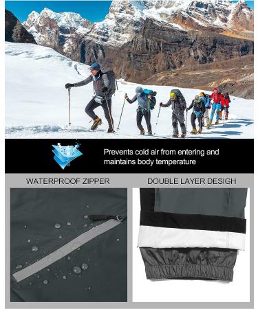 Little Donkey Andy Men's Waterproof Ski Bib Pants - Grey, Small | Snowboarding Overalls for Winter Sports and Fishing - Buy Online on GoSupps.com