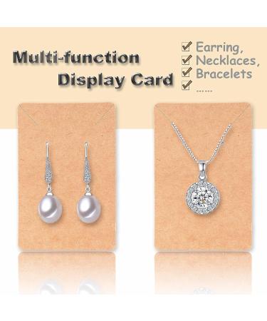 Earring Cards Set with 100 Holder Cards, 200 Backs, and 100 Jewelry Packaging - Brown | 3.5x2.4 Inches - Buy Online on GoSupps.com