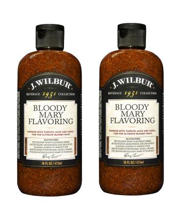 J. Wilbur Original Bloody Mary Mix, 2-Pack (128 Beverages), All Natural Liquid Seasoning with Organic Horseradish, Gluten-Free, No MSG 16 Fl Oz (Pack of 2)