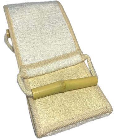 XL Large Natural Exfoliating Loofah Back Scrubber - Deep Clean & Invigorate Your Skin - Double Sided Body Spa Sponge - Buy Online on GoSupps.com
