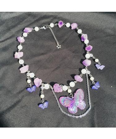 Oralgos Butterfly Choker Necklace - Bohemian Fairycore Jewelry for Women & Girls - Unique Wing Fold Punk Necklaces - Buy Online on GoSupps.com