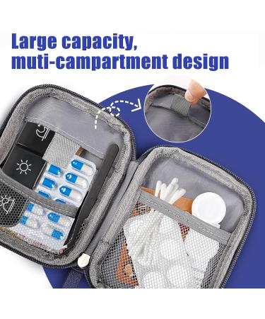 Romon Waterproof 2-Piece Medication & First Aid Bag - Portable Medicine Storage for Home Office Travel & Outdoor - Blue - Buy Online on GoSupps.com