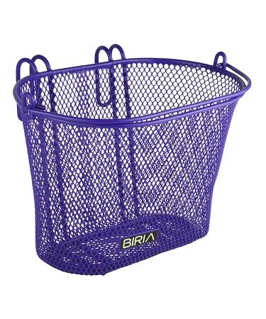 BIRIA Basket with Hooks Purple, Front, Removable, Children Wire mesh Small Kids Bicycle Basket, New, Purple