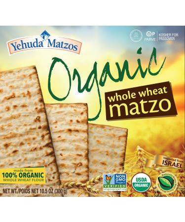 Yehuda 100 Organic Whole Wheat Matzo 10.5oz - Buy Online on GoSupps.com