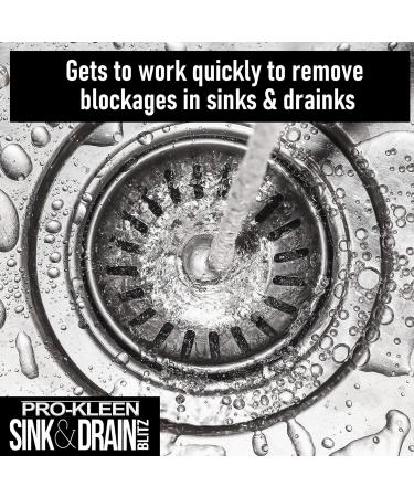 1L of Pro-Kleen Sink & Drain Blitz - Plughole Sink & Drain Unblocker - Super Strength Formula - Buy Online on GoSupps.com