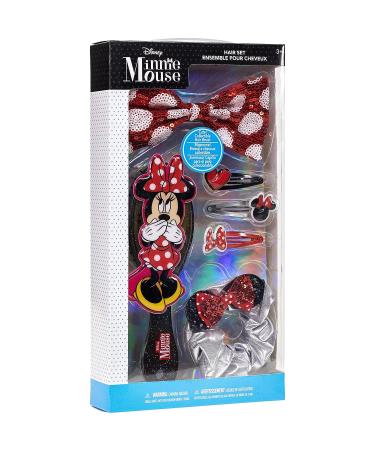 Disney Minnie Mouse Hair Accessories Box|Gift Set for Kids Girls|6 Pcs Including Hair Bow, Brush, Snap Clips|Ideal for Parties, Sleepovers|Ages 3 - Buy Online on GoSupps.com
