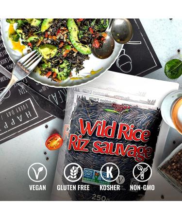 Wild Rice - All Natural, Non-GMO, Gluten-Free, Kosher & Vegan 250g - Healthy Pure Long Grain Rice for the Whole Family - Buy Online on GoSupps.com