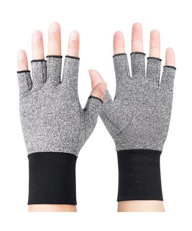 Dr.Welland Arthritis Compression Gloves with Wrist Support-Fingerless Design for Computer Typing Daily Life Medium
