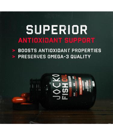 Jocko Fuel Omega 3 Fish Oil Supplement 2000mg - Burpless Fatty Acid Supplement Wild Caught Powerful Antioxidant with Astaxanthin (60 Capsules) 60 Count (Pack of 1) - Buy Online on GoSupps.com